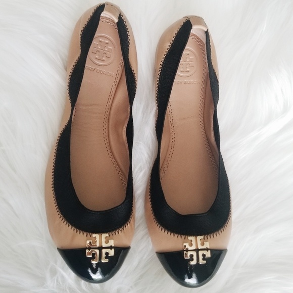 Tory Burch Shoes - Tory Burch NWB | Black & Beige Jolie Ballet Flats